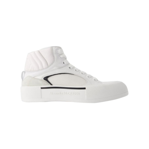 Alexander mcqueen oversized sneakers - - leather - white/black