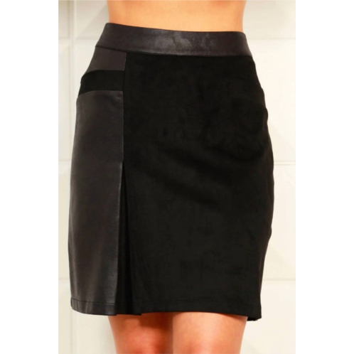 Angel Apparel vegan suede/leather skirt in black