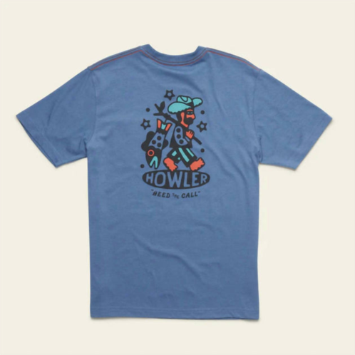 Howler Brothers travelin light pocket t-shirt in blue