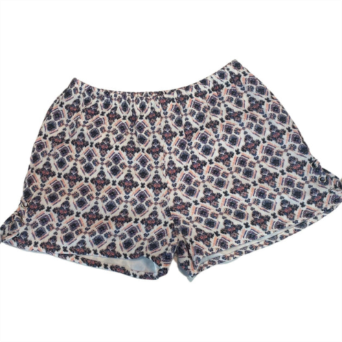 For All Seasons tween/girls geometric pattern shorts with side ties in multi