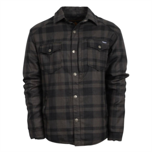 STS Ranchwear mens trapper western workshirt in charcoal/black plaid