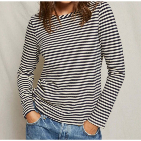 Perfectwhitetee dylan tee in navy & white stripe