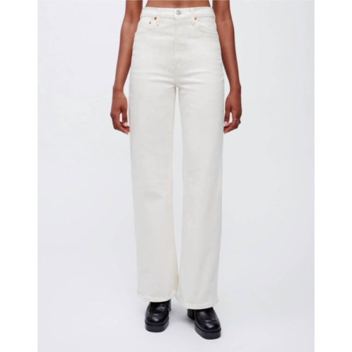 RE/DONE 70s ultra high rise wide leg jean in vintage white