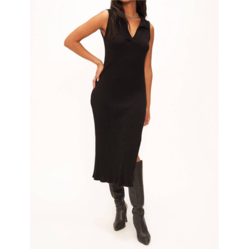 PROJECT SOCIAL T smooth operator collared sweater rib dress in black