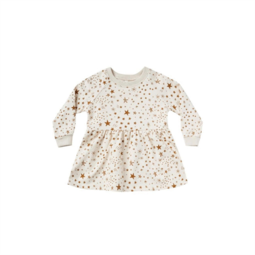 Rylee + Cru girls - starburst raglan dress in natural