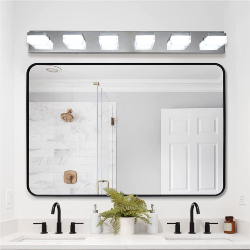 Simplie Fun modern 6-light chrome led vanity mirror light fixture for bathrooms and makeup tables