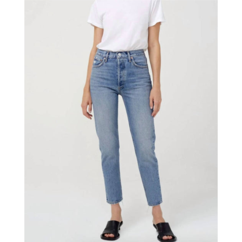 AGOLDE riley high rise straight crop jeans in endless