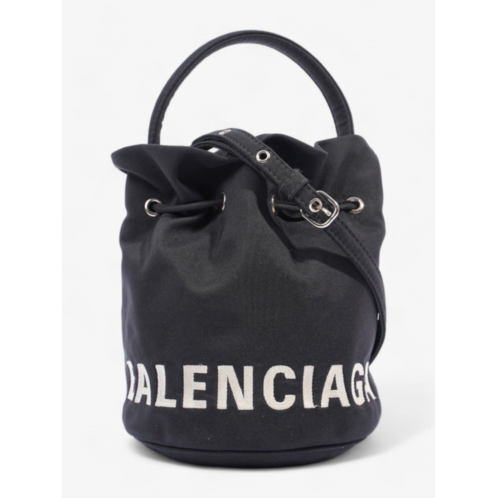 Balenciaga logo embroidered wheel drawstring /nylon