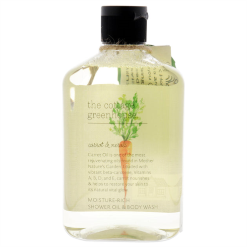 The Cottage Greenhouse moisture-rich shower oil and body wash - carrot and neroli by for unisex - 11.5 oz body wash