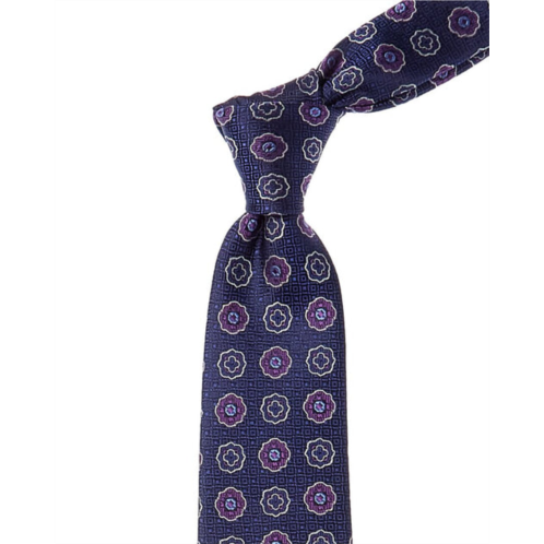Canali navy flower silk tie