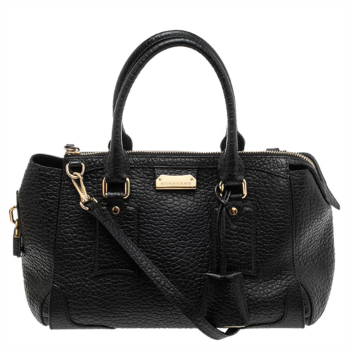 Burberry grained leather orchard boston bag