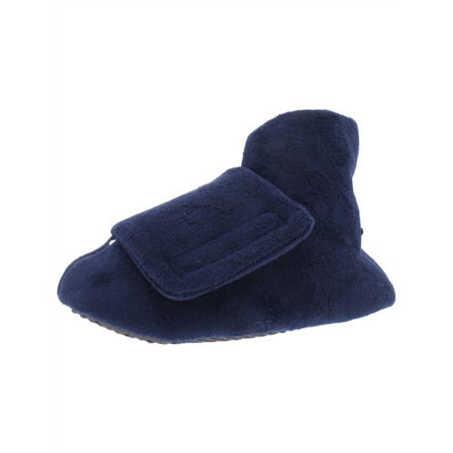 Muk Luks mens terry cloth faux fur bootie slippers