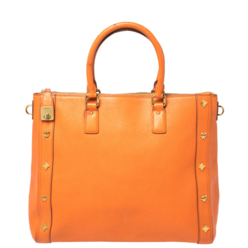 MCM textured leather large tote