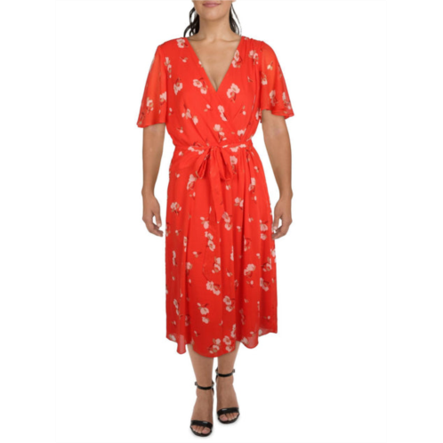 POLO Ralph Lauren plus womens v-neck tea wrap dress