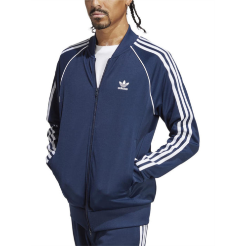 Adidas mens striped recycled polyester track jacket