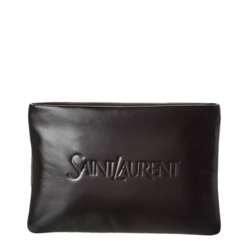 Saint Laurent small puffy leather pouch