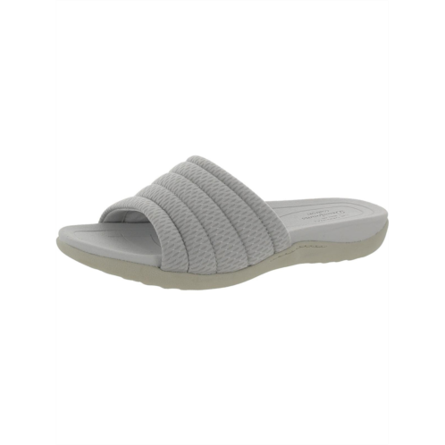 Dearfoams low foam womens laceless slip on slide sandals