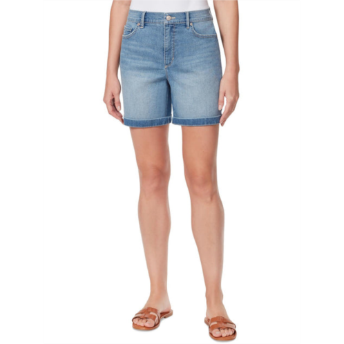 Gloria Vanderbilt womens high rise mini denim shorts