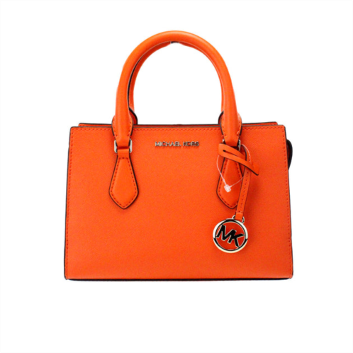 Michael Kors sheila small poppy vegan leather center zip satchel purse womens bag
