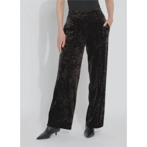 Lysse shay crushed velvet suit pant in double espresso