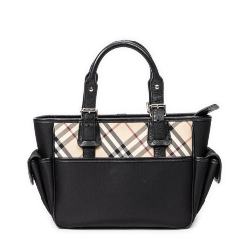 Burberry side pockets zip tote