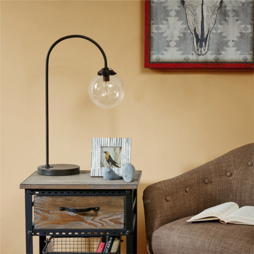 Simplie Fun venice arched metal table lamp with glass globe bulb