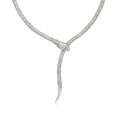Ross-Simons italian sterling silver adjustable snake necklace