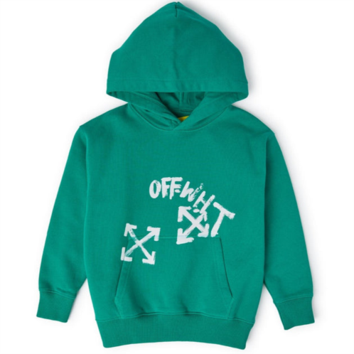 OFF WHITE green logo hoodie