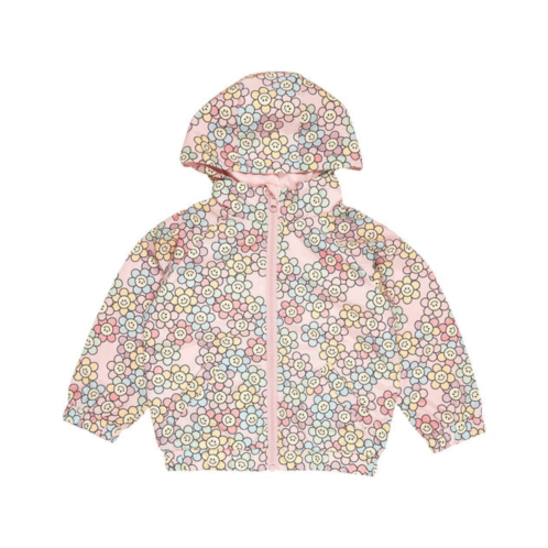 Huxbaby rainbow daisy reversible rain jacket