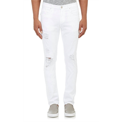 J BRAND men tyler solace distressed slim fit jeans in white
