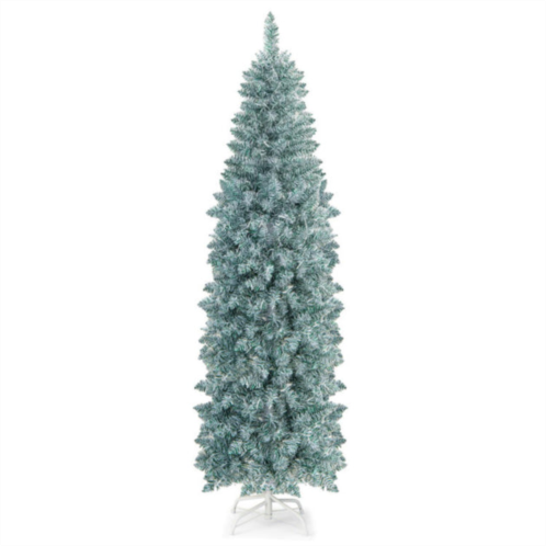 Hivvago 5/6/7 ft pre-lit artificial christmas tree with multi-color led lights-6 ft
