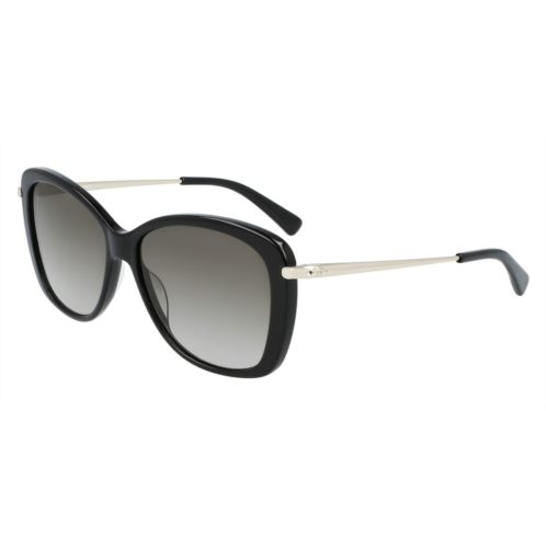 Longchamp womens 56 mm black sunglasses lo616s-001