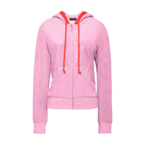 Juicy Couture womens bikini microterry robertson hoodie in pink