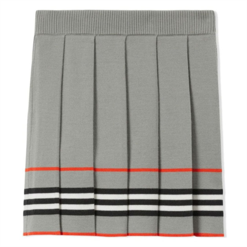 Burberry gray icon stripe wool knit skirt