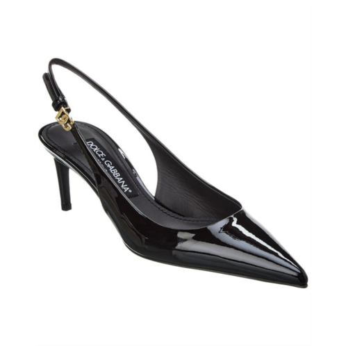 Dolce & Gabbana dg logo leather slingback pump