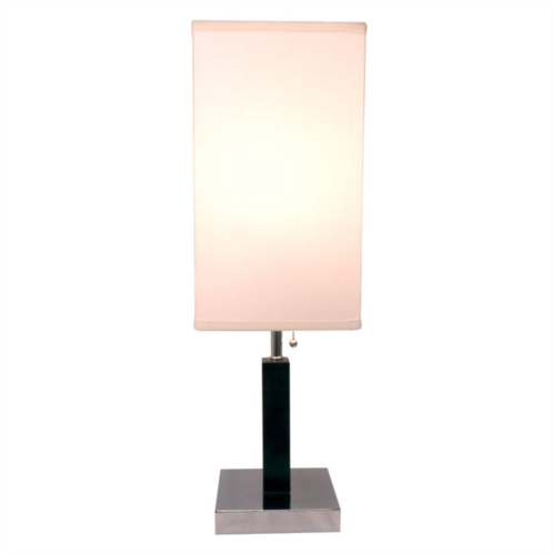 Simplie Fun 26 h brown square wooden table lamp (1pc/ctn) (0.92/5.55)