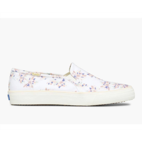 Keds double decker floral slip on sneaker in cream