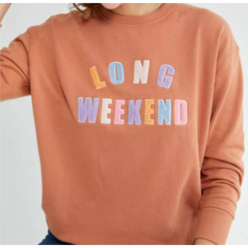 Shiraleah long weekend sweatshirt in rust