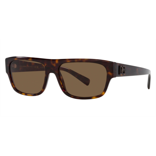 Dolce & Gabbana mens 57 mm havana sunglasses