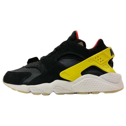 NIKE air huarache sneaker in black/yellow strike-white