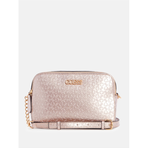 Guess Factory zakaria embossed logo double-zip crossbody