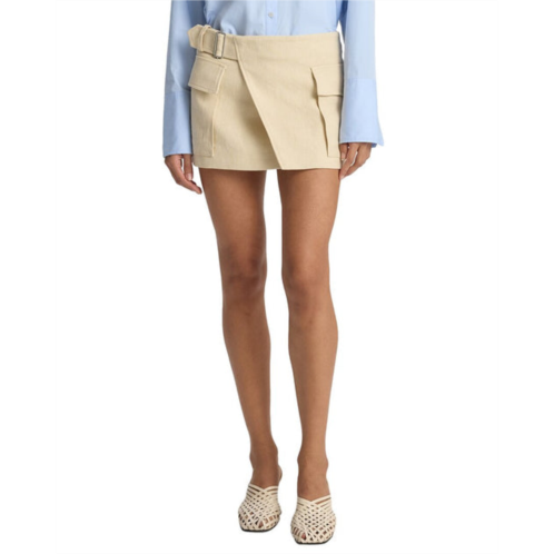 A.L.C. conan linen-blend skirt