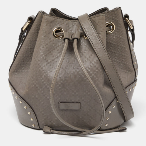 Gucci diamante leather medium hilary bucket bag