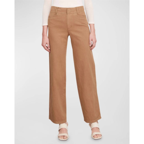 Vince high waist wash casual pant in tapenade