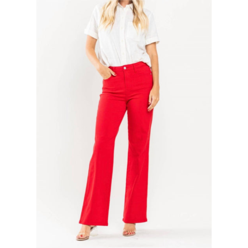 Judy Blue straight fit jeans in red