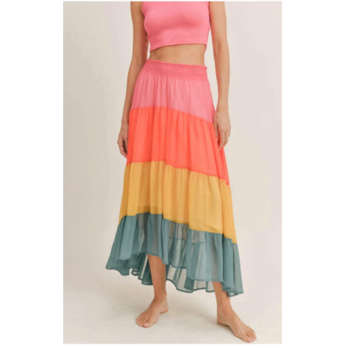 Sadie & Sage colorful life maxi skirt in multi