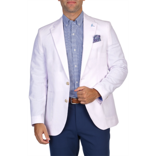 Tailorbyrd blush pink seersucker striped sport coat