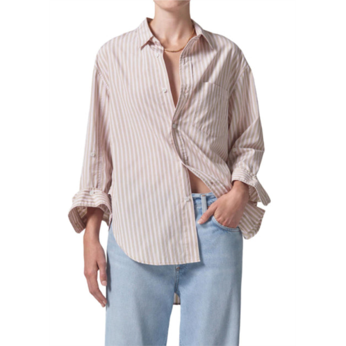 Citizens of Humanity kayla button down shirt in mesa stripe