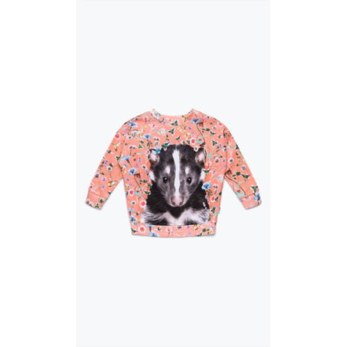 Molo girls - maxi sweatshirt in skunk portrait