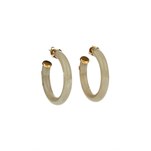 Gas Bijoux creole hoop earrings in grey/gold